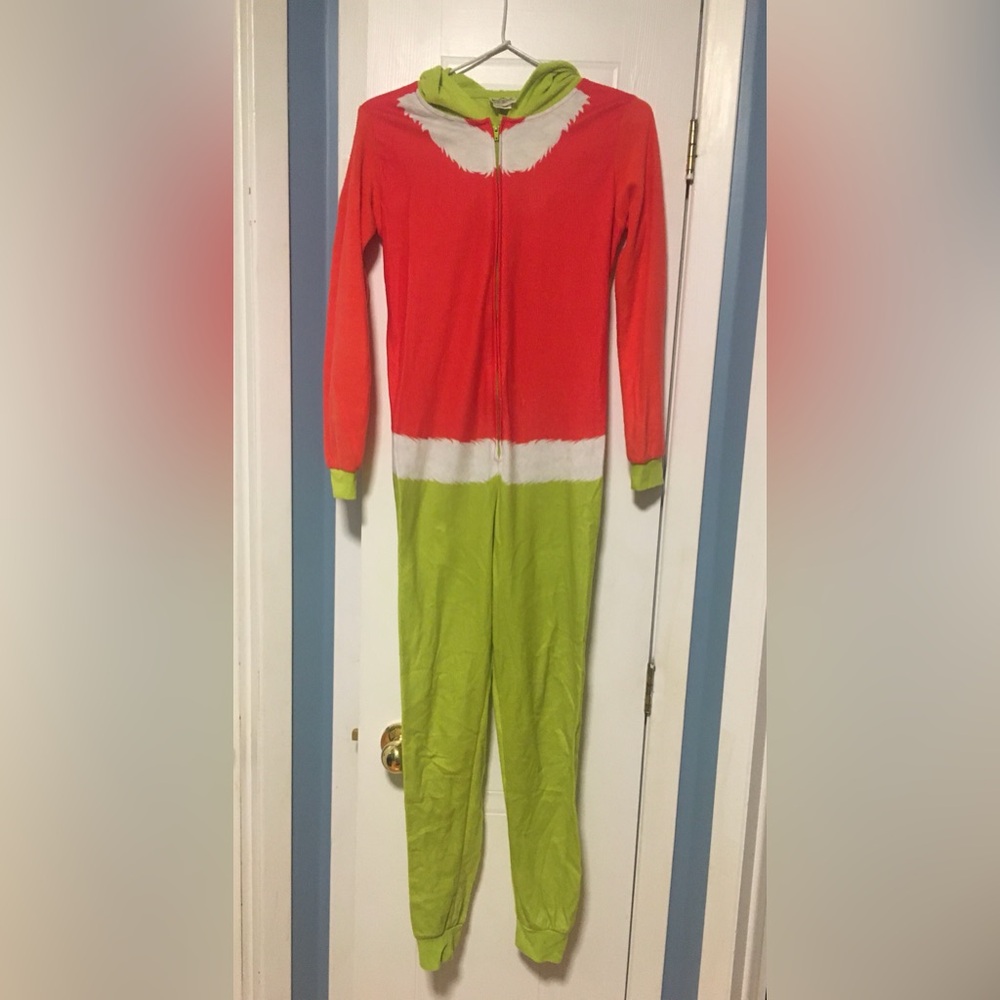 Boys Grinch zip up pajama